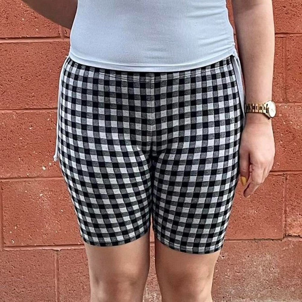 Gingham Bike Shorts